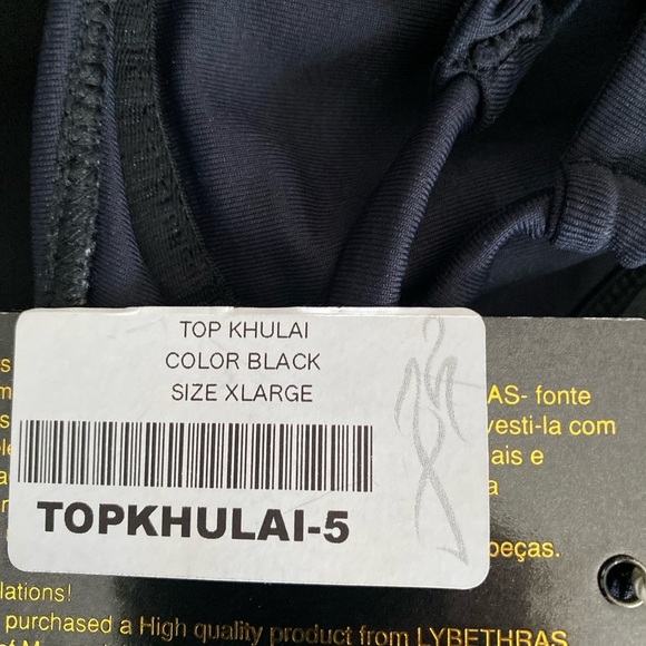 Lybethras Swimwear Khulai Bikini Top XL Black  NWT - Picture 4 of 5